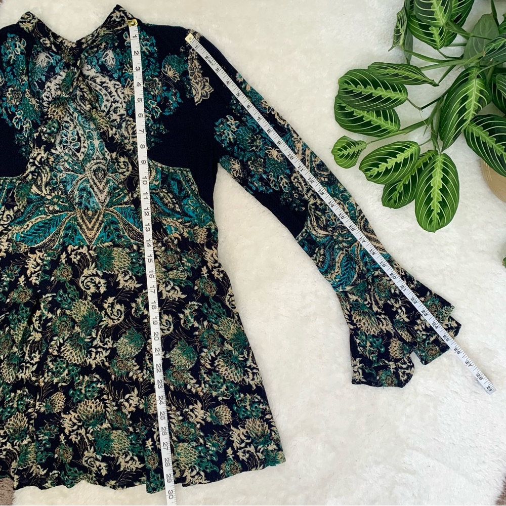 Free People Lady Luck Tunic Dress in BlueCombo - Picture 10 of 16